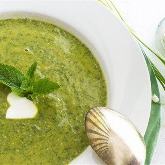 Рецепт свежего горохово-мятный суп