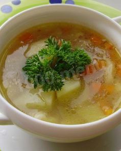 Гречневый суп без мяса с галушками постный