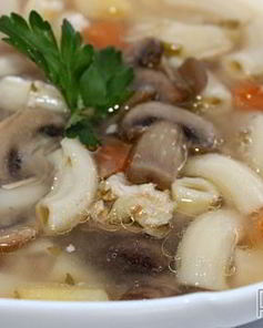 Грибной суп с макаронами
