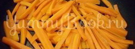 куриный суп с лапшой, имитирующий японскую кухню. Шаг 6