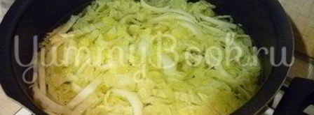 куриный суп с лапшой, имитирующий японскую кухню. Шаг 9