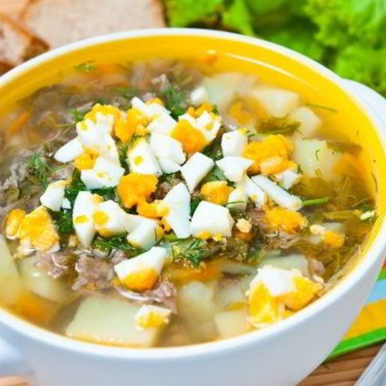 Рецепт куриного супа со щавелем