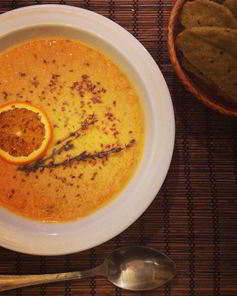 Морковно-апельсиновый крем-суп с имбирем