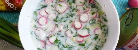 легкая окрошка с тунцом. Шаг 3