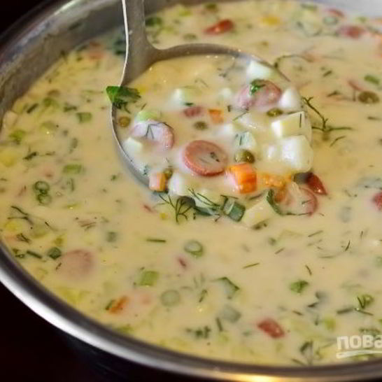 Рецепт окрошки классической на кефире