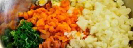 окрошка классическая на кефире. Шаг 6