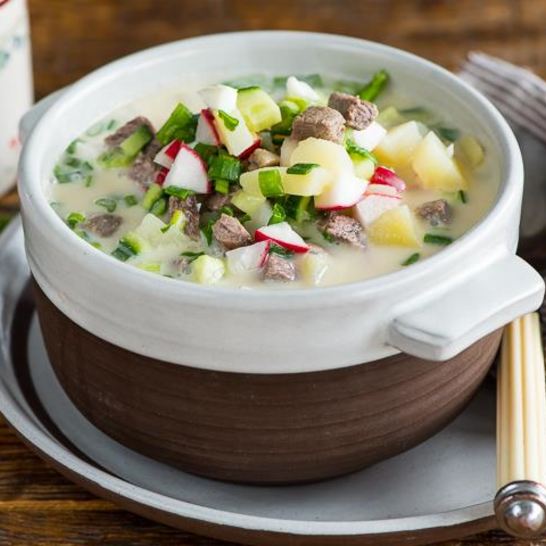 Рецепт окрошки мясной на квасе