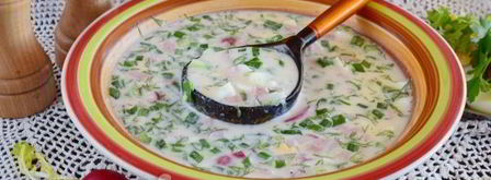 окрошка на кефире с колбасой. Шаг 14