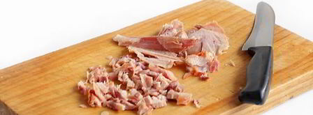 окрошка на кефире с копченой курицей без картошки. Шаг 5