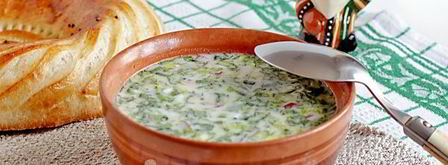 окрошка на кефире с копченой курицей без картошки. Шаг 8