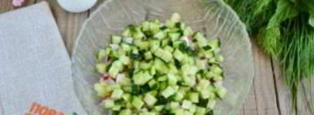 окрошка на кефире с крапивой и мятой. Шаг 3