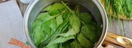 окрошка на кефире с крапивой и мятой. Шаг 6