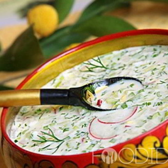 Рецепт окрошки на кефире