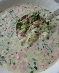 Окрошка на лимонной кислоте