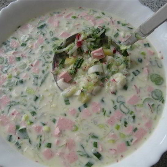 Рецепт окрошки на лимонной кислоте