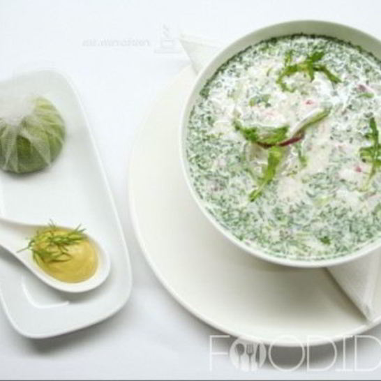 Рецепт окрошки на тане