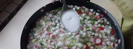 окрошка на уксусе. Шаг 17