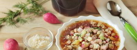 окрошка с хреном. Шаг 13