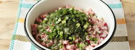 окрошка с хреном. Шаг 10