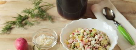 окрошка с хреном. Шаг 11