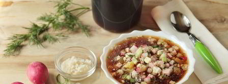 окрошка с хреном. Шаг 12