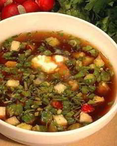 Окрошка с килькой в томате