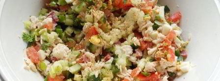 окрошка с курицей и помидорами. Шаг 4