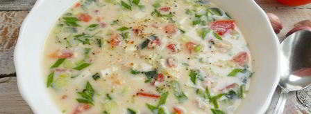 окрошка с курицей и помидорами. Шаг 5