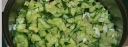 окрошка с квасом и кефиром. Шаг 4