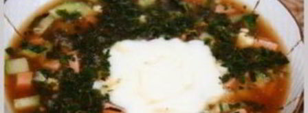 окрошка с квасом и кефиром. Шаг 8