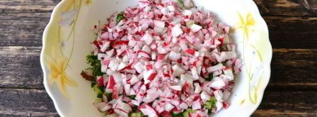 окрошка с редиской на квасе. Шаг 6