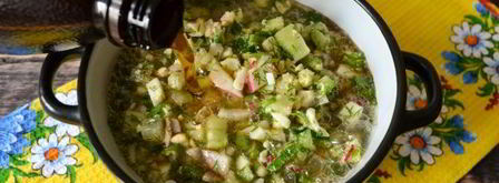 окрошка с редиской на квасе. Шаг 11