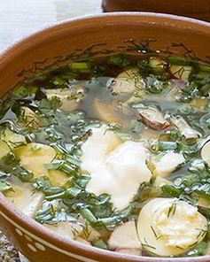 Окрошка с селедкой