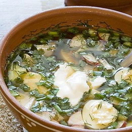 Окрошка с селедкой