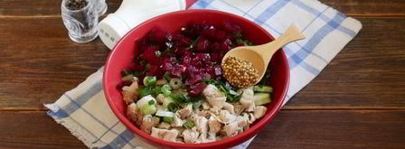 окрошка со свеклой на кефире. Шаг 7