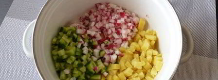 постная окрошка на квасе. Шаг 4