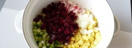 постная окрошка на квасе. Шаг 6