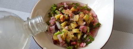 постная окрошка на квасе. Шаг 10