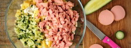 салат окрошка. Шаг 3