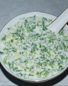 Вкусная окрошка на кефире