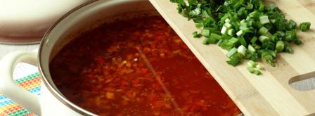 острый суп с рисом и томатной пастой. Шаг 4