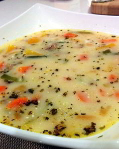 Легкий овощной супчик с мясным фаршем