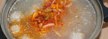 наваристый суп с фрикадельками и овощами. Шаг 4