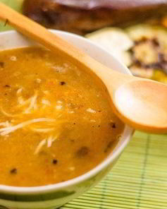 Овощной суп с баклажанами