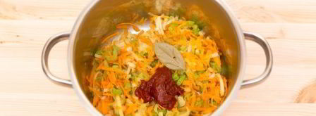 овощной суп с фасолью и макаронами. Шаг 6