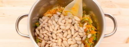 овощной суп с фасолью и макаронами. Шаг 7