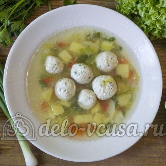 Рецепт овощного супа с фрикадельками