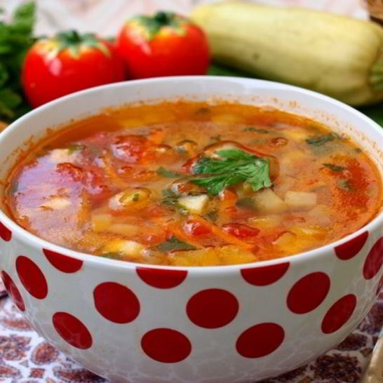 Рецепт овощного супа с кабачками