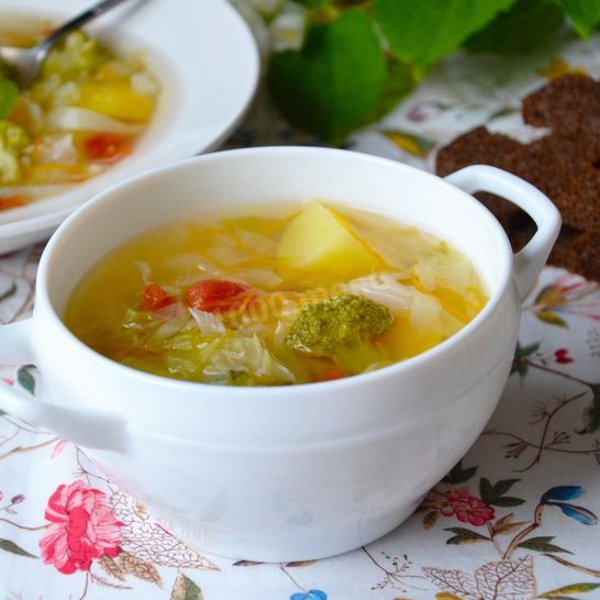 Рецепт овощного супа с капустой и пшеном