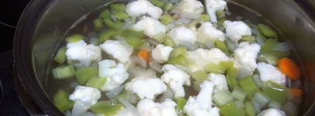 овощной суп с семгой. Шаг 5